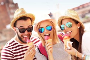 friends eating ice-cream