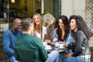 friends drinking coffee