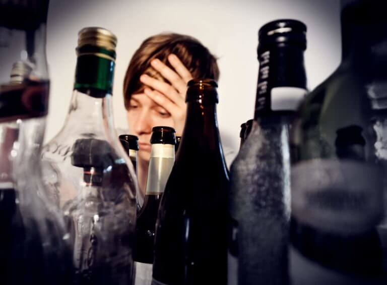 person suffering from alcohol withdrawal
