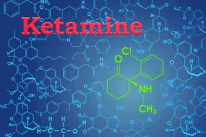 chemical formula showing how ketamine works